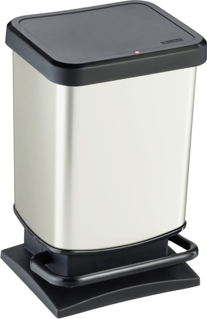 Rotho Paso pedaalemmer - prullenbak 20L - BPA vrij - wit metallic