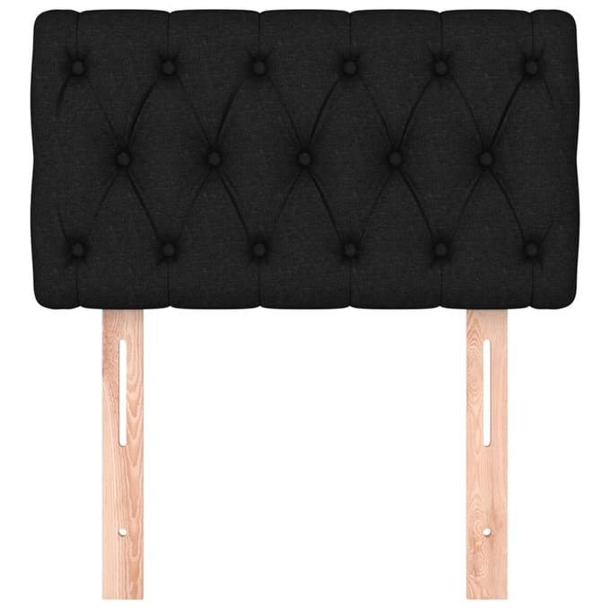 vidaXL - Hoofdbord - 80x7x78/88 - cm - stof - zwart