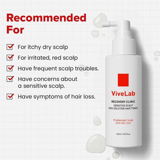 [ViveLab] Recovery Clinic Gevoelige Hoofdhuid SOS Solution Haar Tonic 120ml white
