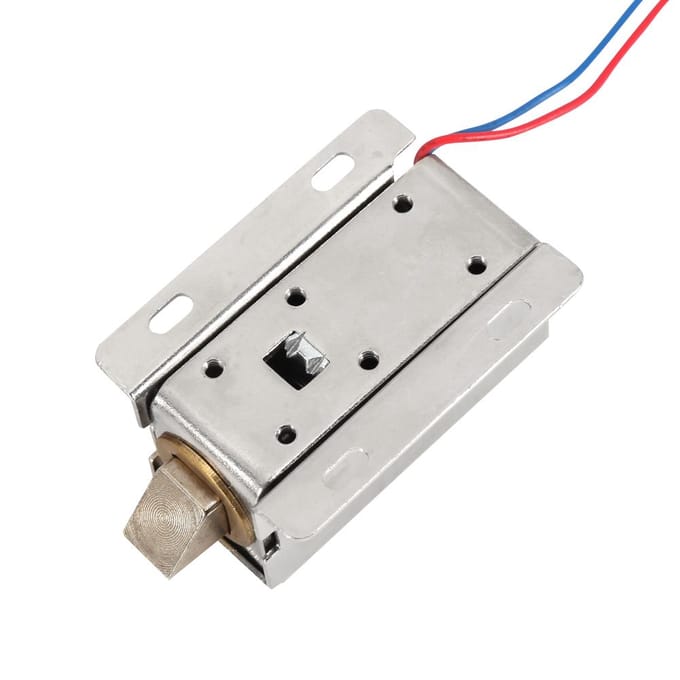 DC 12V Klein Formaat Solenoïde Elektromagnetische Elektrische Besturing Kast Ladevergrendeling gray
