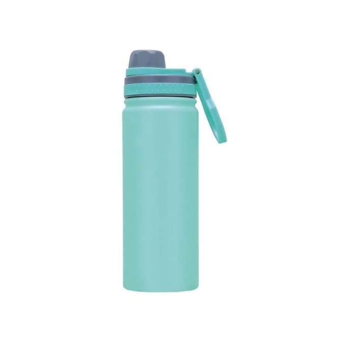 Dubbelwandige roestvrijstalen thermosbeker voor buitensporten, creatieve draagbare waterfles 500ml blue