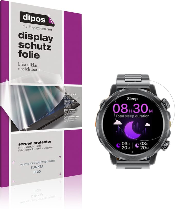 dipos – 6x Beschermfolie geschikt voor SUNKTA EF20 | Krasbestendige & heldere Screenprotector Ultra-Thin