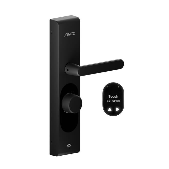 LOQED Touch Smart Lock - Slim Deurslot - Met Smart Home Integratie - Bridge, Cilinder & Codetoegang - Zwart