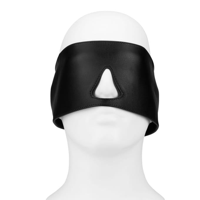 Rimba - Leren Blinddoek Met Uitsparing Voor Neus - Zwart