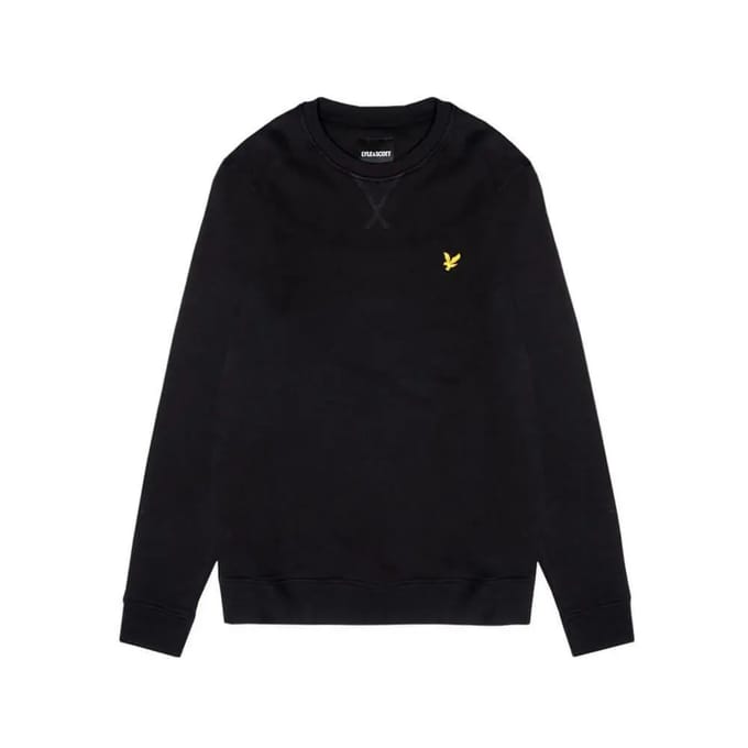 Sweater Lyle &amp; Scott ML1131V BRUSHED NECK CREW-Z865 JET BLACK BRUSHED