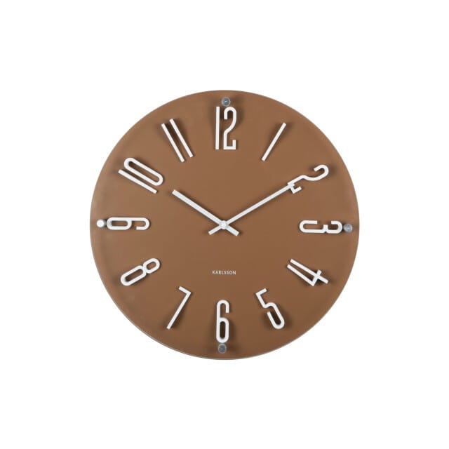Karlsson Wandklok Esencia Elevated - Mokka - Ø40cm - Wandklok Modern