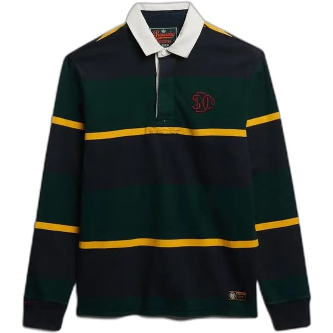 Superdry - Vintage Athletic Stripe Rugby Top - Heren - Tops