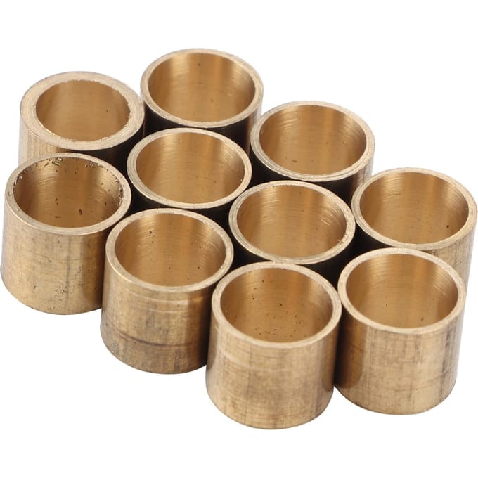 10 stuks Biljart Keu Messing Tip Snooker Koperen Pool Ferrule Reparatiegereedschap Accessoires 9MM Zonder Tanden beige