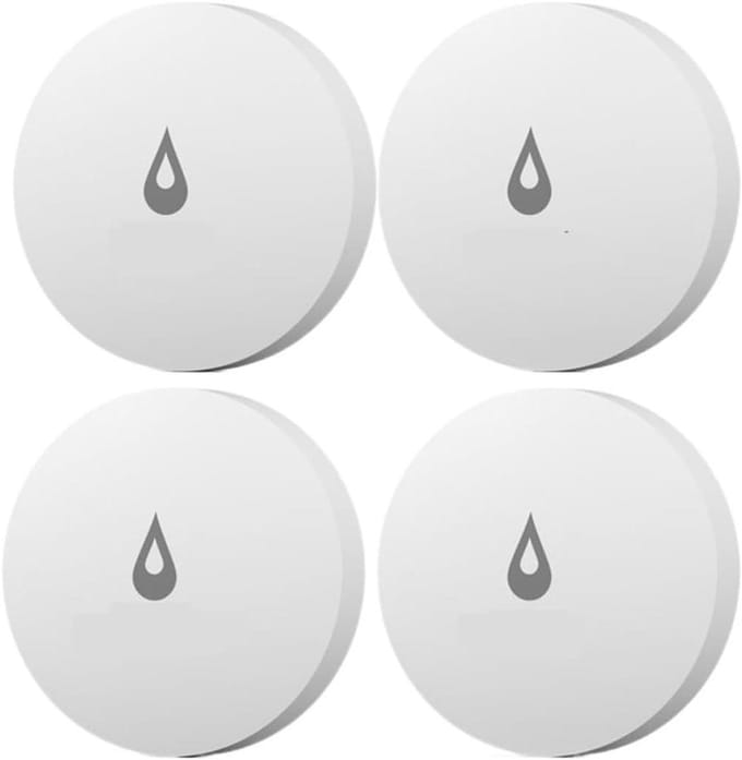 Waterlekkage Sensor - Lekdetector Alarm - Huis Beveiligen - Real-time Detectie - 4 Stuks - Wit