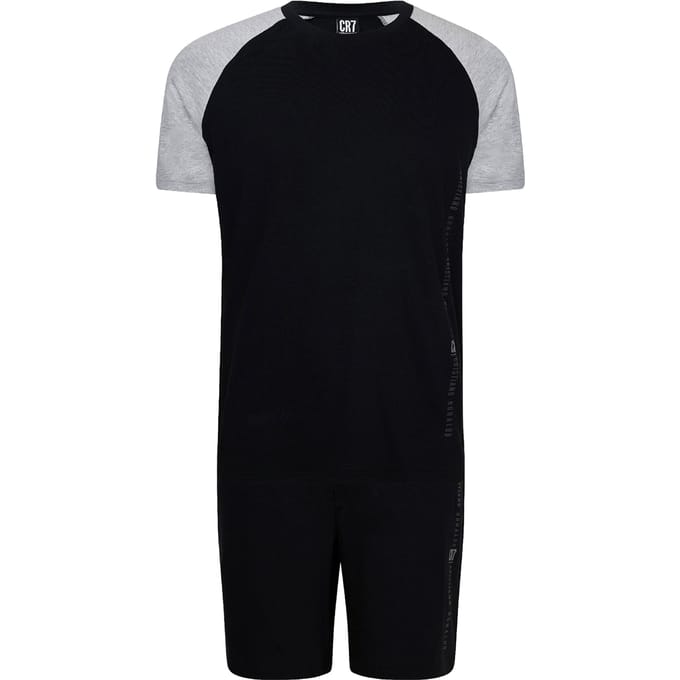 CR7 Heren Pyjama volwassenen kort (mix zwart/grijs)