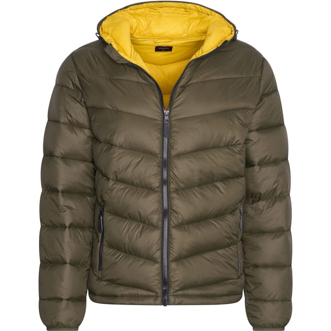 Cappuccino Italia - Heren Jas Hooded Puffer Jacket - Groen - Maat XL