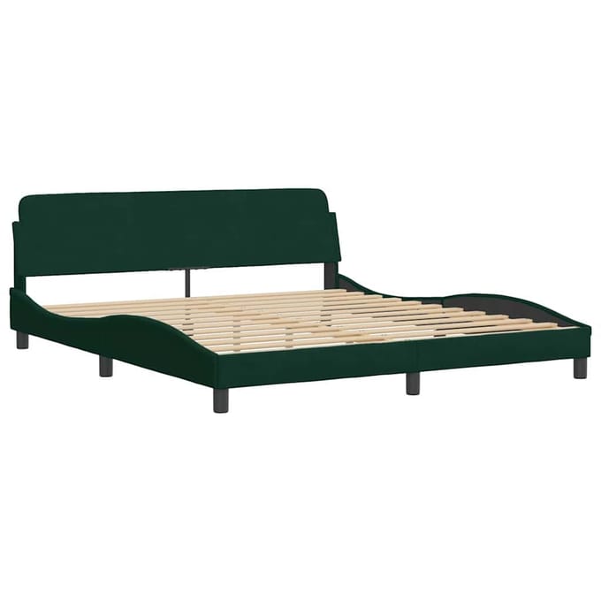 vidaXL - Bedframe - "Dover" - 180x200 - cm - fluweel - donkergroen