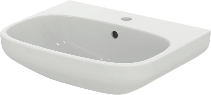 Wastafel Keramiek - Badkamer Wasbak - Dagelijks Gebruik - Met Overloop Gat - 55cm Breed - Wit