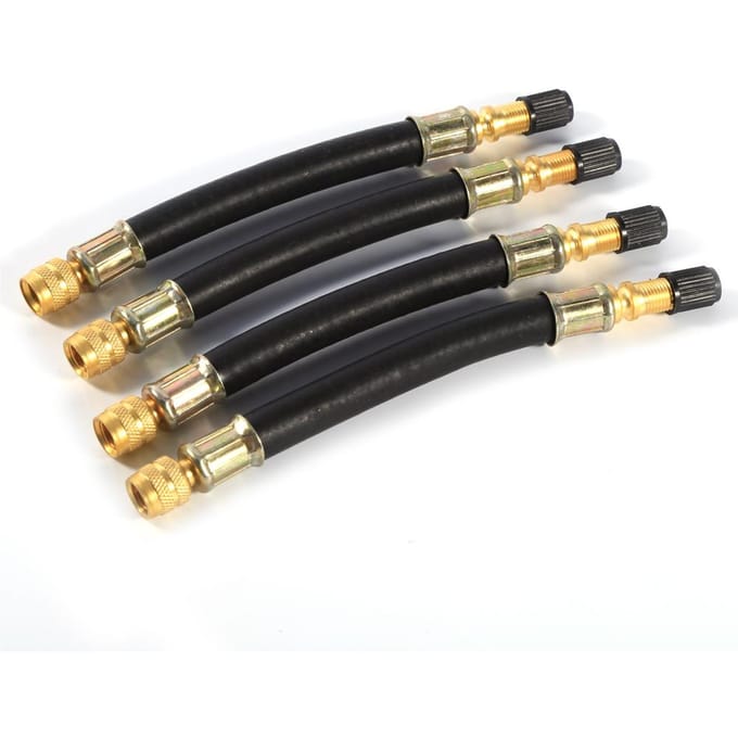 4x 140mm Flexibele Bandenventiel VerlengingBandenwiel Vrachtwagen Transit Adapter Klemmen wit