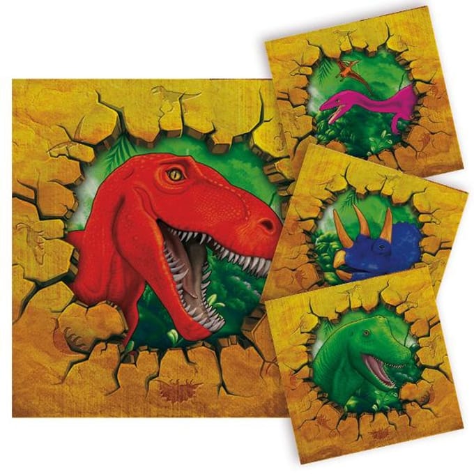 Folat BV Dino Napkins 16pcs. - 2 layers