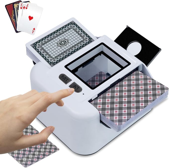 Oplaadbare Automatische Kaartenmixer - Compact & Snel voor Elk Kaartspel