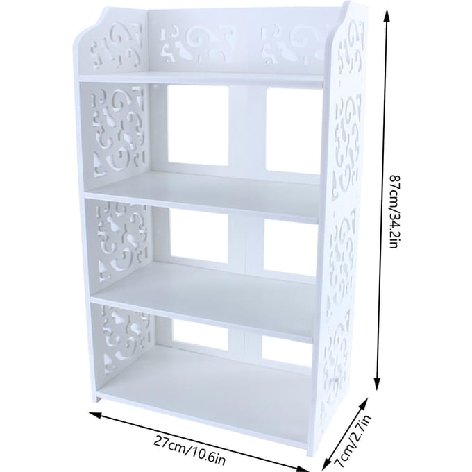4 Lagen Wit Open Werk Schoenenrek Stand Opberg Organizer Plank wit