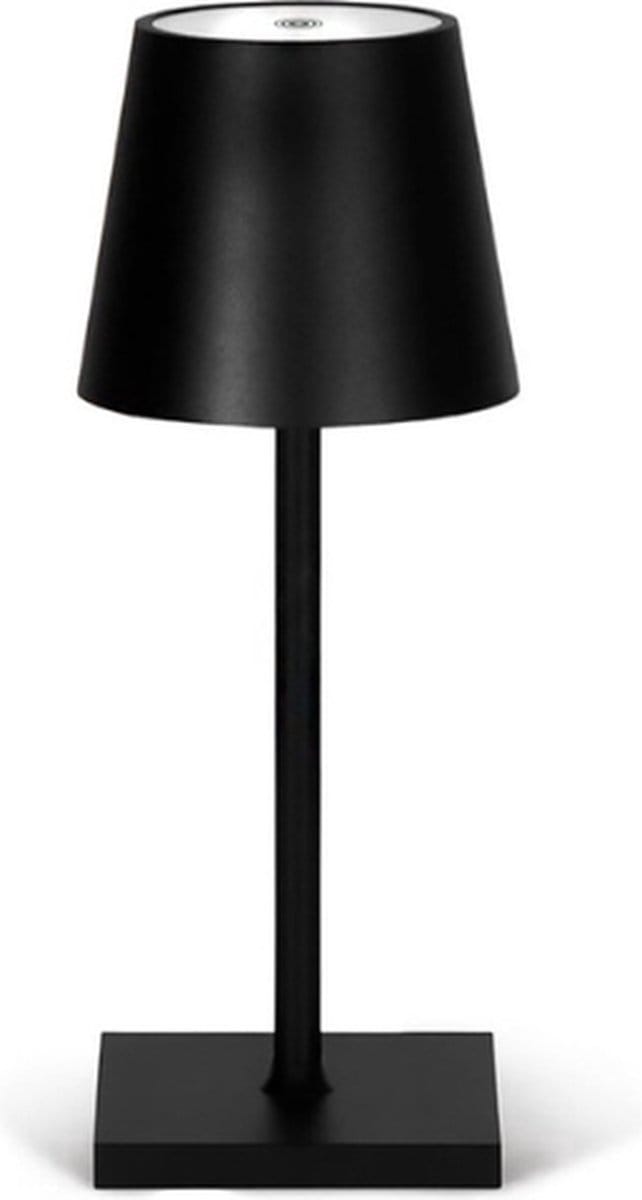 Oplaadbare Tafellamp - Dimbaar - Bureaulamp - Voor Binnen - 26CM - Zwart