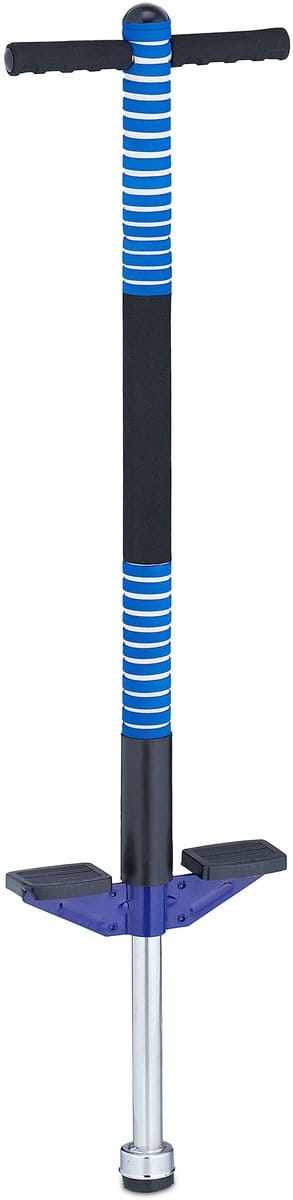 Pogo stick - kinderen - max. 35 kg - rvs - antislip - blauw