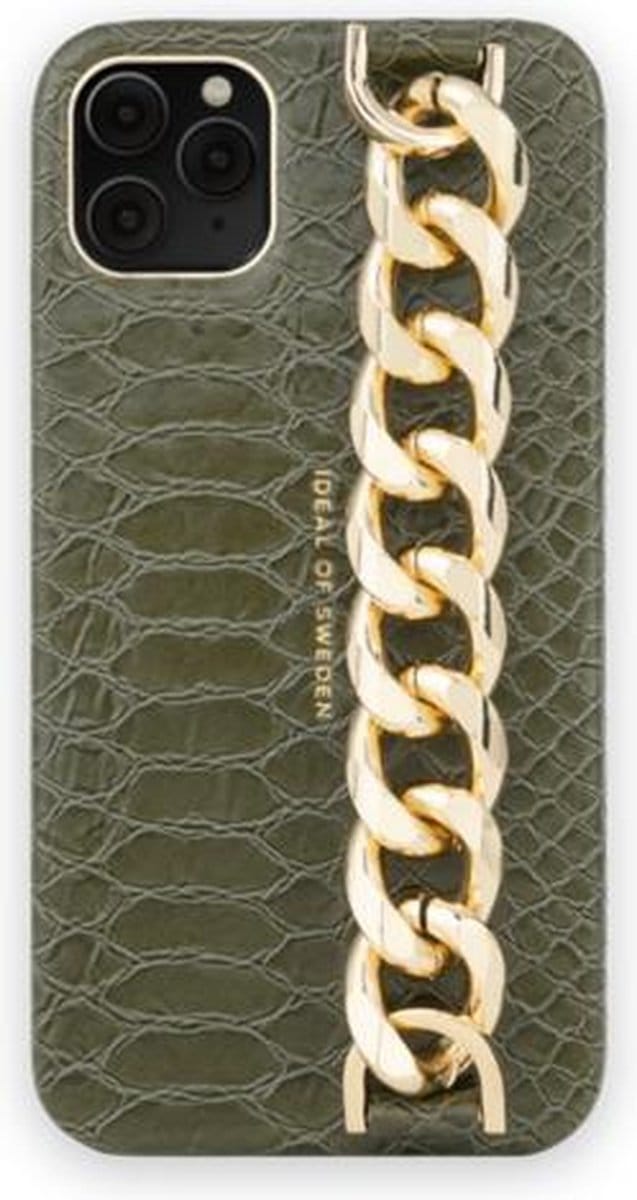 iDeal of Sweden Statement Case Chain Handle voor iPhone 11 Pro Max/XS Max Green Snake - Chain Handle