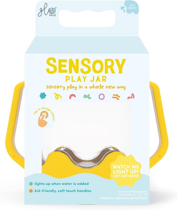 Sensorisch Vulpotje - Spelletje Kinderen - Zintuiglijke Ontwikkeling - Stimuleert Cognitie - 10 x 8 cm - Geel