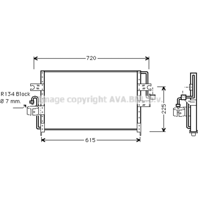 Condensator, airconditioning AVA COOLING DN5166