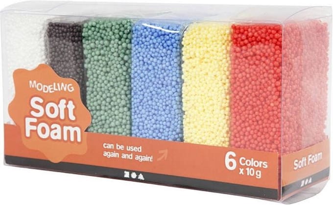 Creativ Company - Soft Foam Clay Standard Colors 6x10gr.