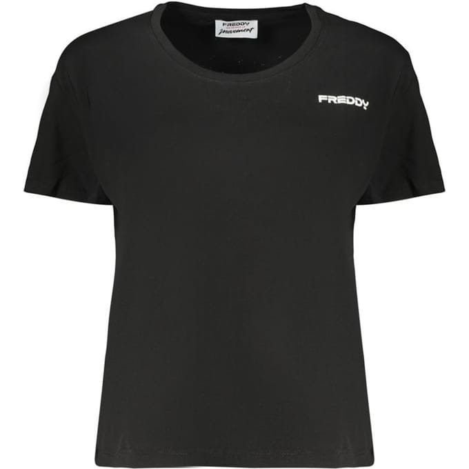 Freddy Zwarte Katoenen Dames T-shirt