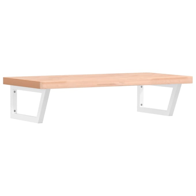 vidaXL - Badkamer - wandschap - staal - en - massief - beukenhout