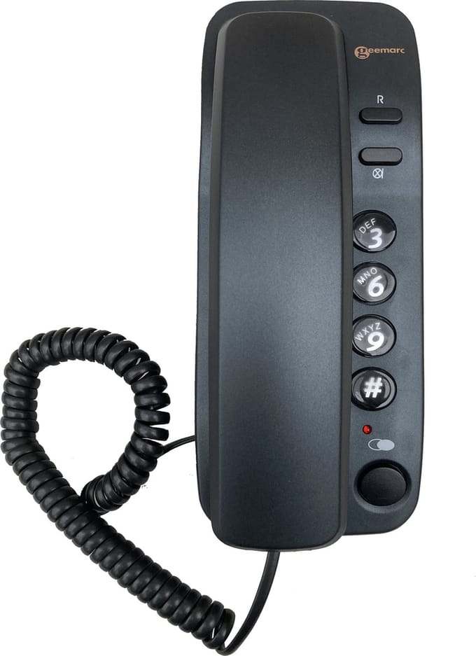 GEEMARC Marbella slanke analoge TELEFOON - donkerstaalblauw - wandmontage mogelijk