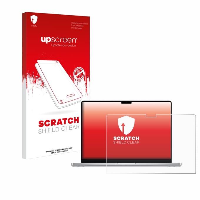 upscreen - Screenprotector voor Apple MacBook Pro 14" 2024 / 2025 / 2026 - Folie Beschermfolie transparant