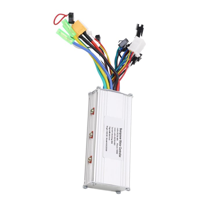 36V 48V 500W 28A Elektrische Fiets Borstelloze Controller Aluminiumlegering Behuizing Borstelloze Motor white