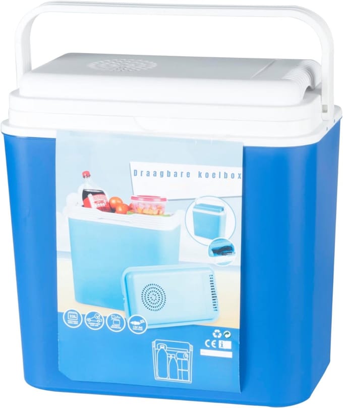 AHD® Koelbox - Koelbox Elektrisch 12v 230 Volt - Koelbox Elektrisch - Koelbox Auto - Blauw - ‎39cm x 23cm x 40cm