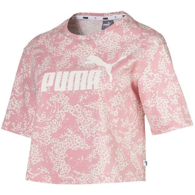 Puma Elevated Essentials Cropped Logo AOP T-shirt Dames Top 580392 94