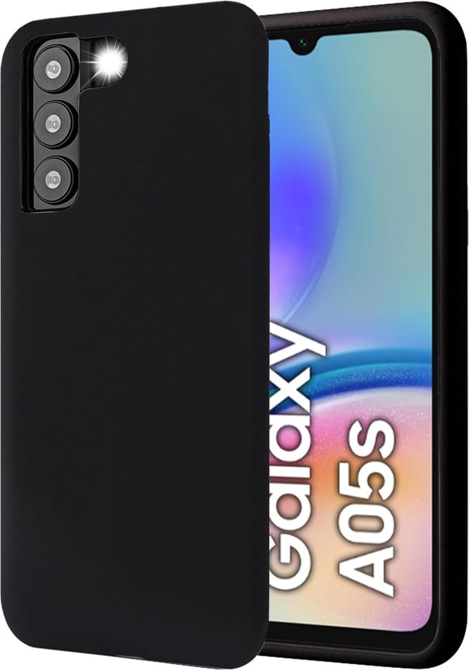 Hoesje geschikt voor Samsung Galaxy A05s - Mat Back Case Zwart