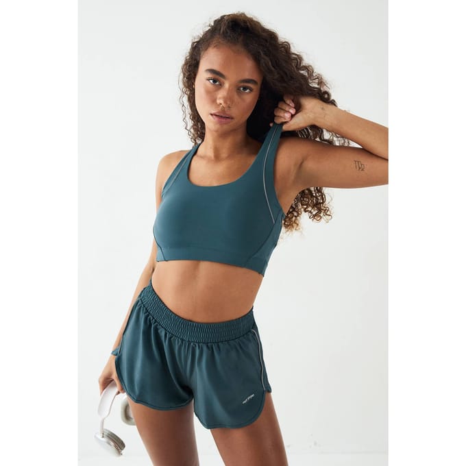 Dames DSGN Studio Reflecterende Binding Ultra Sculpt Sport BH | Teal | Maat: XS