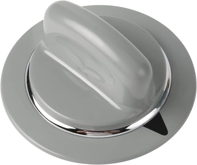Timer Knop - Bedieningsknop - Droger Reparatie - Versterkte Ring - 1 Stuk - Grijs