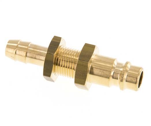 Messing DN 7.2 (Euro) Luchtkoppeling Insteeknippel 8 mm Slangpilaar Schotkoppeling