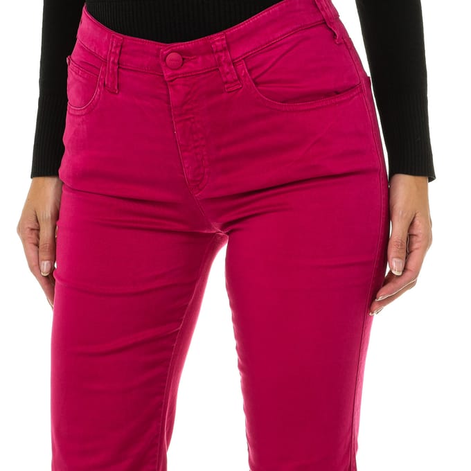 Lange broek van stretchstof 6Y5J75-5N22Z vrouw