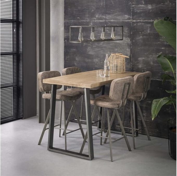 Bartafel Trape massief mango 135x70cm - Naturel