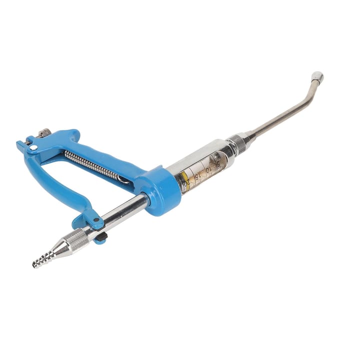 Veterinaire Continue Spuit Instelbare Dosis Herbruikbaar Veilig Vee Injector voor Schaap Geit Hond gray