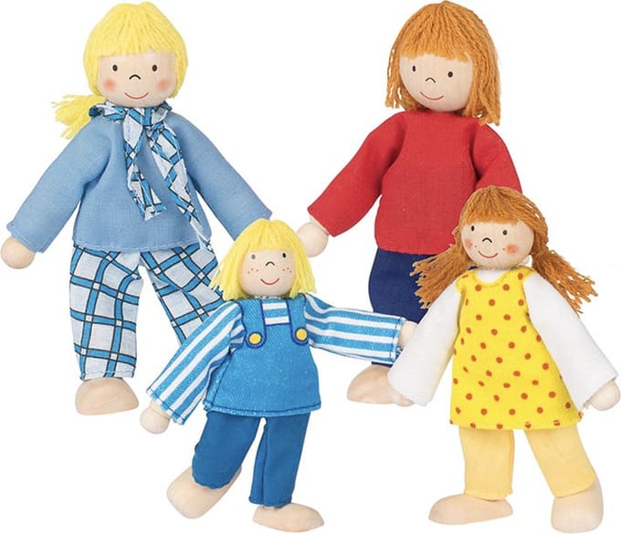 GOKI Buigpopjes - Jong Gezin - 4 Stuks - 3 Jaar