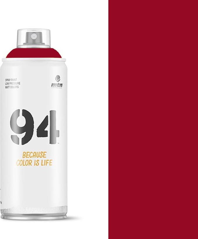 MTN94 Clandestine Rode spuitverf - 400ml lage druk en matte afwerking