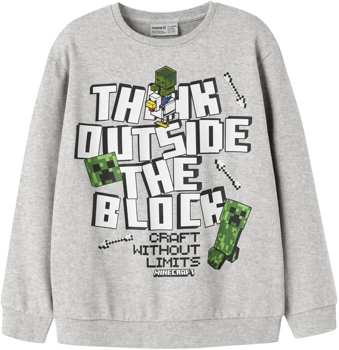 NAME IT - NKMJACKS MINECRAFT NREG SWEAT UNB BFU - Jongens - Sweaters