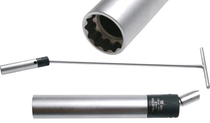 BGS Cardan bougiesleutel met draaimomentbegrenzing 20 Nm 16 mm