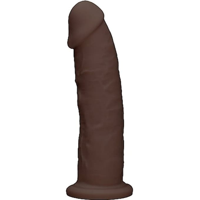 Real Rock - Silicone Dildo zonder Ballen - Bruin - 22,8 cm