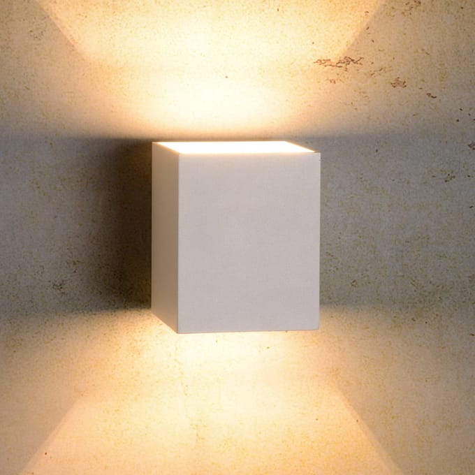 Lucide Wandlamp Xera, wit, 10 cm, downlight, aluminium