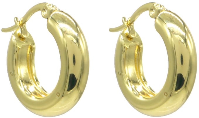 Oorringen - RVS - goudkleurig - 20 mm - dames