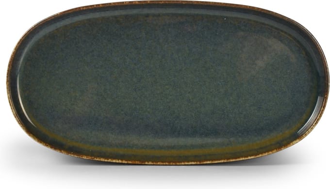 Bonbistro Plat bord 30x15xH2cm groen Pila (Set van 3)