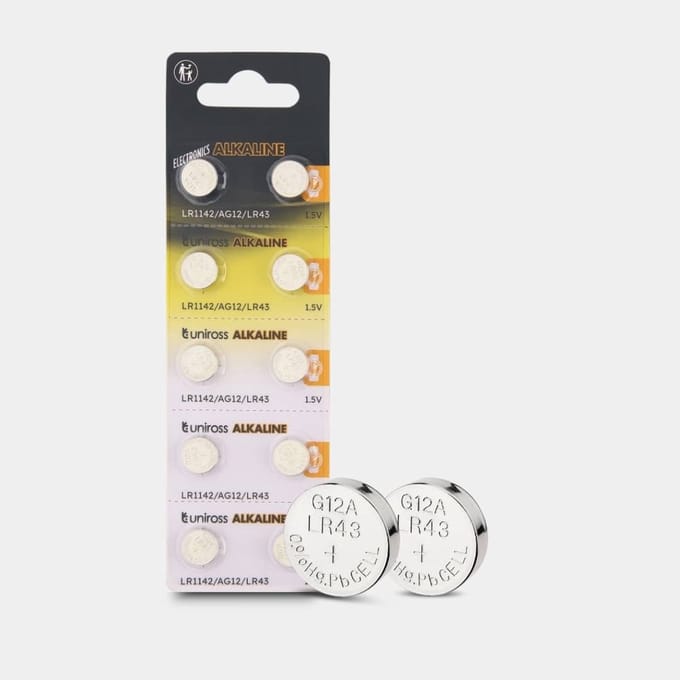 Uniross Alkaline Coin Cells AG12 10 pack